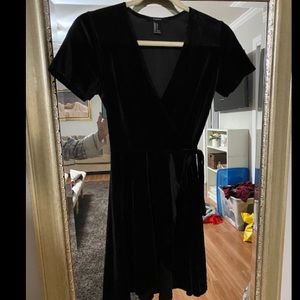 Black wrap dress